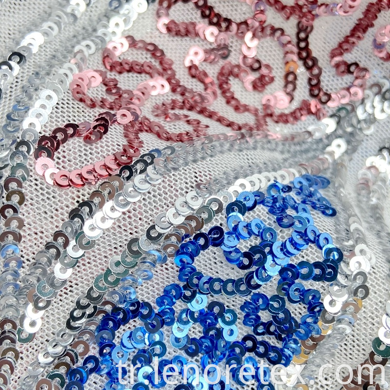 Sequin Mesh Embroidery Fabric